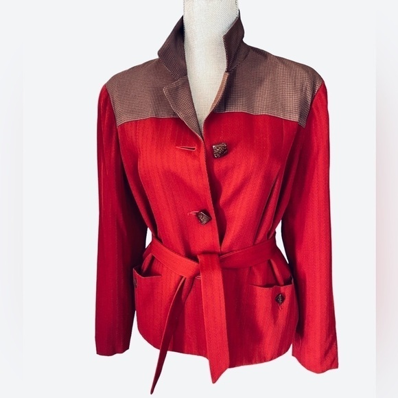 Zelda Blazer Red VINTAGE LILY BY ZELDA JACKET l Women’s size 4 Blazer - Picture 1 of 2